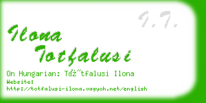 ilona totfalusi business card